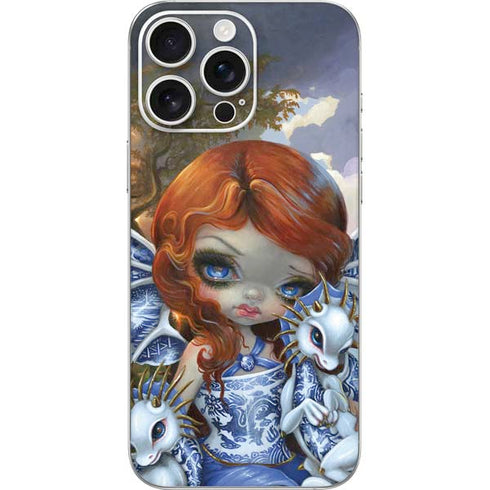 Fairy and Dragons with White and Blue Porcelain Wings by Jasmine Becket-Griffith iPhone 16 Pro Max Skin