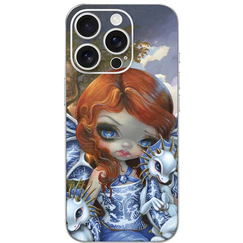 Fairy and Dragons with White and Blue Porcelain Wings by Jasmine Becket-Griffith iPhone 16 Pro Skin