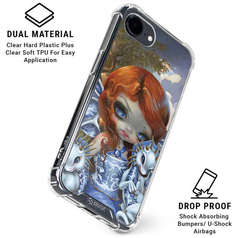 Fairy and Dragons with White and Blue Porcelain Wings by Jasmine Becket-Griffith iPhone 16e Clear Case