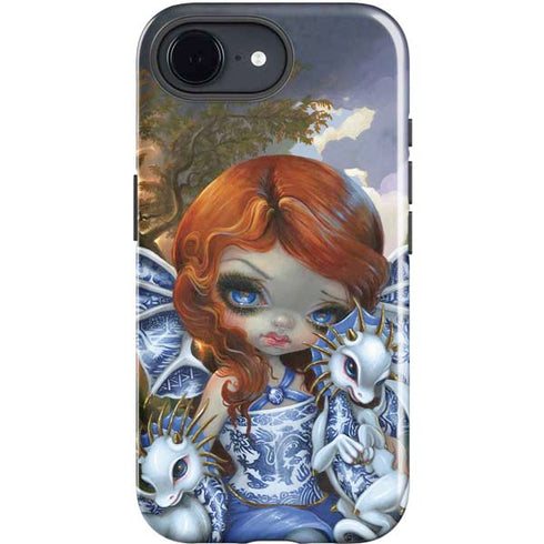Fairy and Dragons with White and Blue Porcelain Wings by Jasmine Becket-Griffith iPhone 16e Impact Case