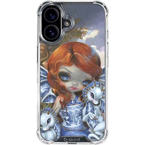 Fairy and Dragons with White and Blue Porcelain Wings by Jasmine Becket-Griffith iPhone 17 Clear Case