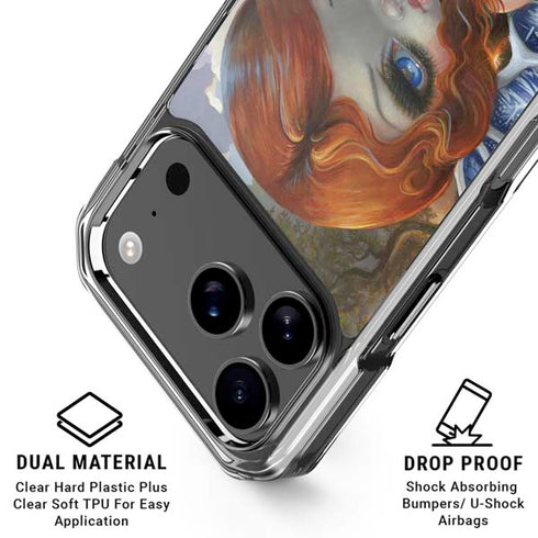 Fairy and Dragons with White and Blue Porcelain Wings by Jasmine Becket-Griffith iPhone 18 Pro Clear Case