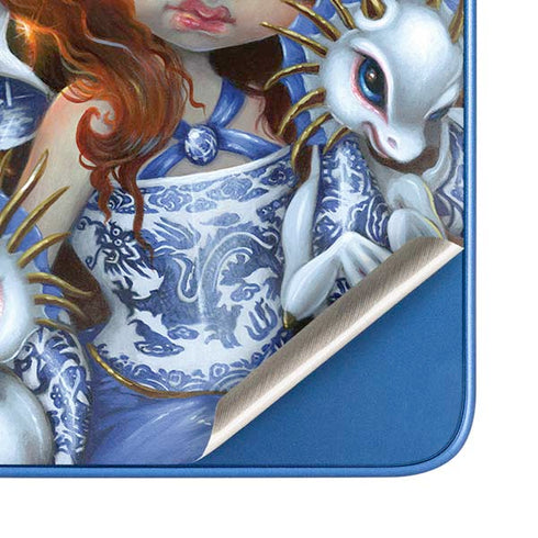 Fairy and Dragons with White and Blue Porcelain Wings by Jasmine Becket-Griffith Moto G Play 4G (2024) Skin