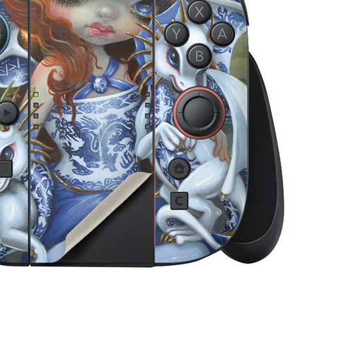 Fairy and Dragons with White and Blue Porcelain Wings by Jasmine Becket-Griffith Nintendo Switch 2 (2025) Joy-Con Controller Skin