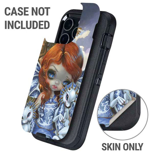 Fairy and Dragons with White and Blue Porcelain Wings by Jasmine Becket-Griffith Otterbox Defender iPhone Skin