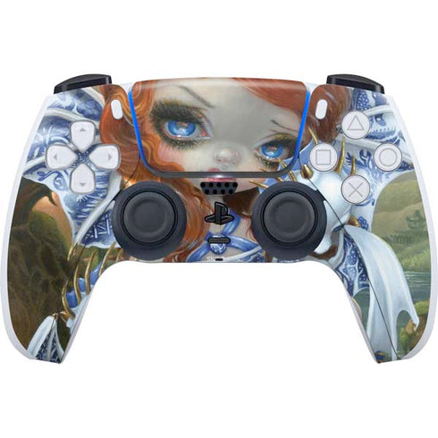 Fairy and Dragons with White and Blue Porcelain Wings by Jasmine Becket-Griffith PlayStation PS5 Skins
