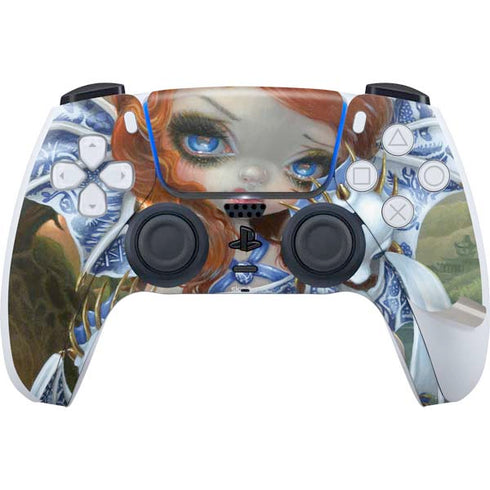 Fairy and Dragons with White and Blue Porcelain Wings by Jasmine Becket-Griffith PS5 Pro Bundle Skin