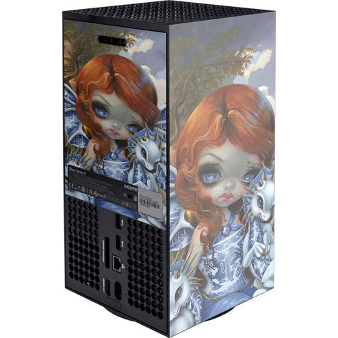 Fairy and Dragons with White and Blue Porcelain Wings by Jasmine Becket-Griffith XBox Series X Digital Edition Console Skin