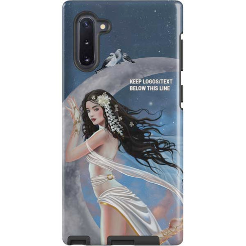 Fairy on Moon with Birds by Nene Thomas Galaxy Cases