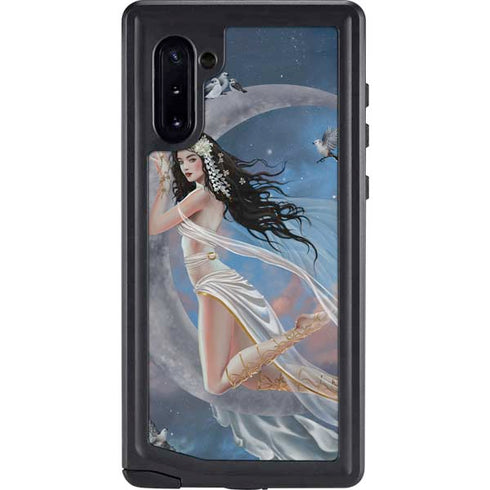 Fairy on Moon with Birds by Nene Thomas Galaxy Cases