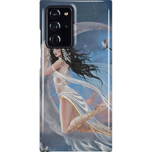 Fairy on Moon with Birds by Nene Thomas Galaxy Cases