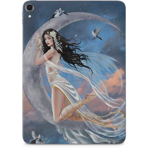 Fairy on Moon with Birds by Nene Thomas Apple iPad Pro Skin