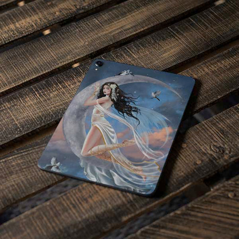 Fairy on Moon with Birds by Nene Thomas Apple iPad Pro Skin