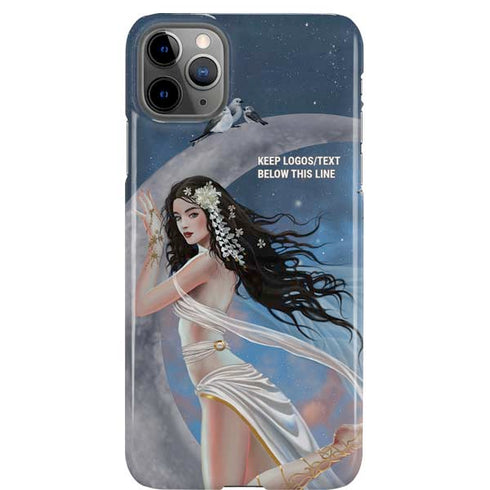 Fairy on Moon with Birds by Nene Thomas iPhone Cases