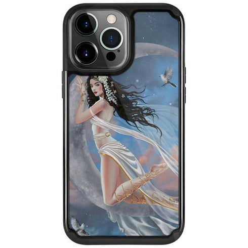 Fairy on Moon with Birds by Nene Thomas iPhone Cases
