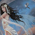 Fairy on Moon with Birds by Nene Thomas Dell Latitude Skin