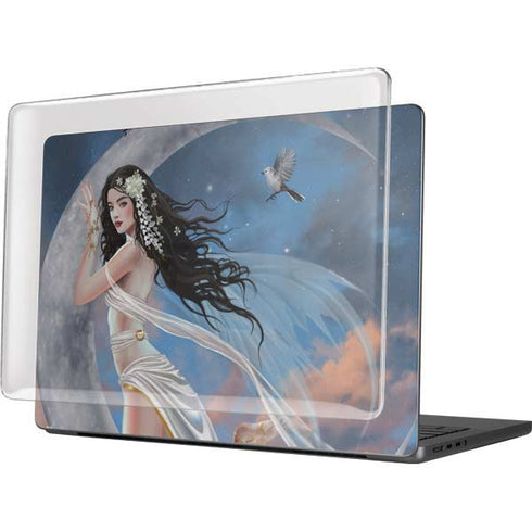 Fairy on Moon with Birds by Nene Thomas MacBook Pro 14in (2021-24) Case plus Skin
