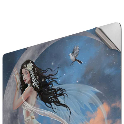 Fairy on Moon with Birds by Nene Thomas Apple MacBook Pro 16-inch Skin