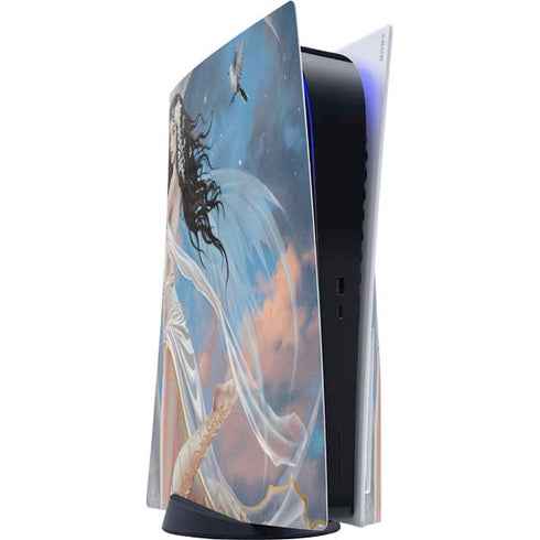 Fairy on Moon with Birds by Nene Thomas PlayStation PS5 Skins