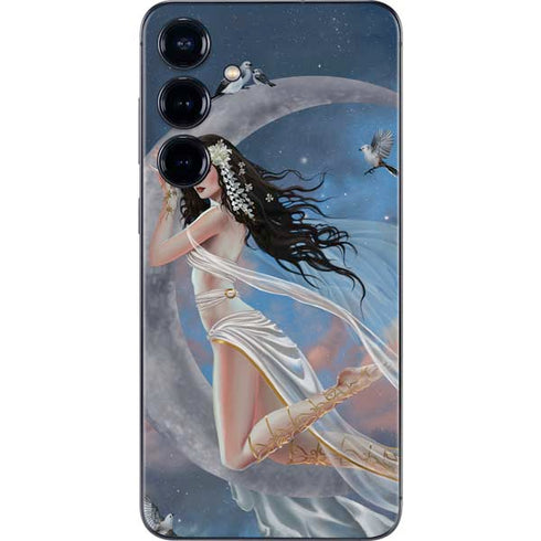 Fairy on Moon with Birds by Nene Thomas Galaxy A16 5G Skin