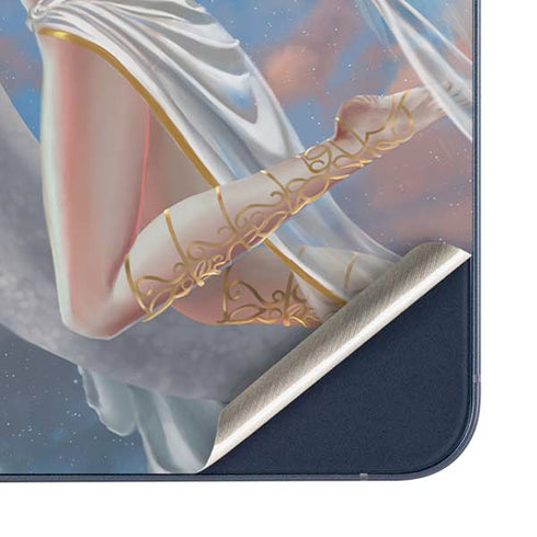 Fairy on Moon with Birds by Nene Thomas Galaxy A35 5G Skin