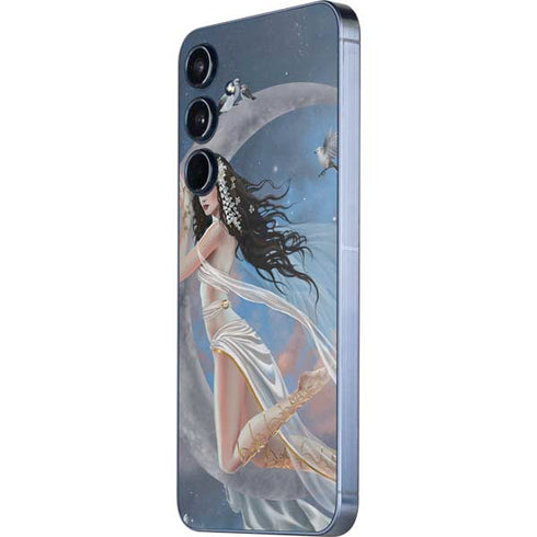 Fairy on Moon with Birds by Nene Thomas Galaxy A36 5G Skin
