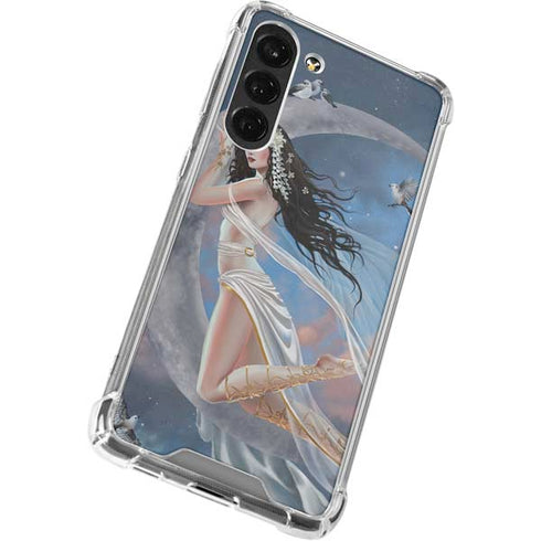Fairy on Moon with Birds by Nene Thomas Galaxy S24 FE Clear Case