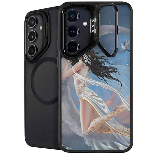 Fairy on Moon with Birds by Nene Thomas Galaxy S25 Plus Kickstand Case