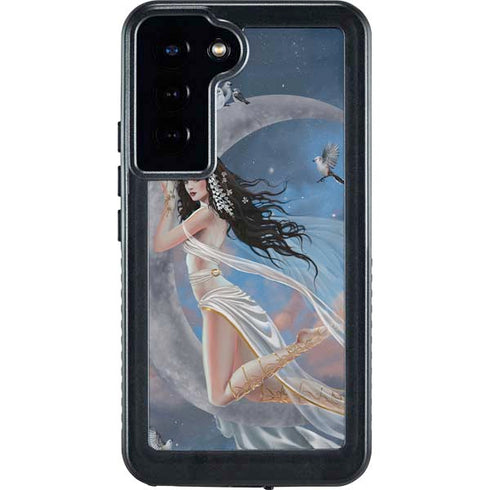Fairy on Moon with Birds by Nene Thomas Galaxy S24 Plus Waterproof Case
