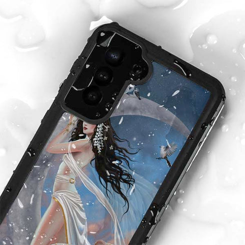 Fairy on Moon with Birds by Nene Thomas Galaxy S24 Plus Waterproof Case