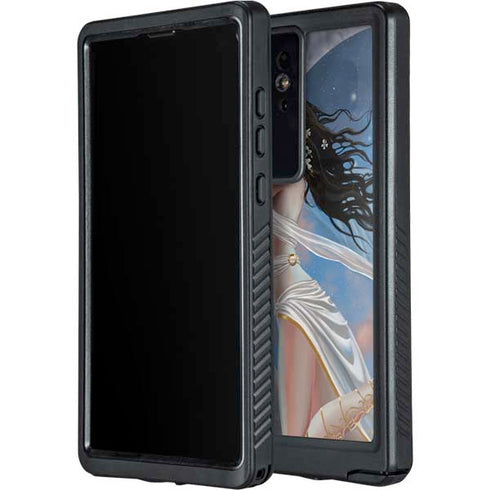 Fairy on Moon with Birds by Nene Thomas Galaxy S24 Ultra Waterproof Case