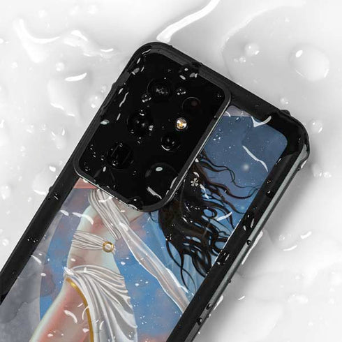 Fairy on Moon with Birds by Nene Thomas Galaxy S24 Ultra Waterproof Case