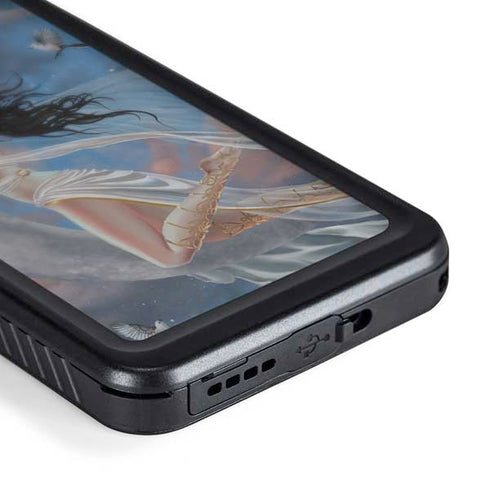 Fairy on Moon with Birds by Nene Thomas Galaxy S24 Waterproof Case
