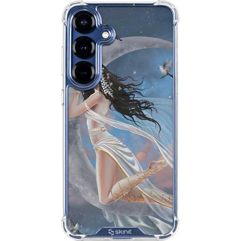 Fairy on Moon with Birds by Nene Thomas Galaxy S25 Plus Clear Case