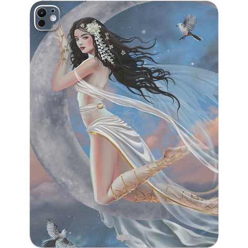 Fairy on Moon with Birds by Nene Thomas iPad Pro 13in M4 (2024) Skin