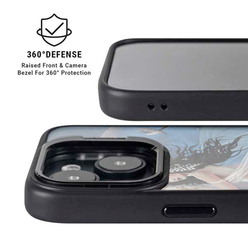 Fairy on Moon with Birds by Nene Thomas iPhone 13 Kickstand Case