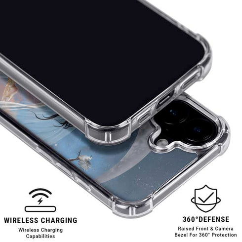 Fairy on Moon with Birds by Nene Thomas iPhone 16 MagSafe Case