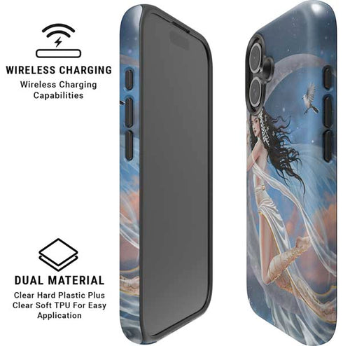 Fairy on Moon with Birds by Nene Thomas iPhone 16 Magsafe Impact Case