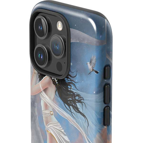 Fairy on Moon with Birds by Nene Thomas iPhone 16 Pro Impact Case