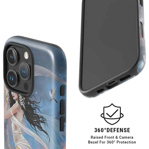 Fairy on Moon with Birds by Nene Thomas iPhone 16 Pro Magsafe Impact Case