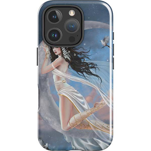 Fairy on Moon with Birds by Nene Thomas iPhone 16 Pro Max Impact Case