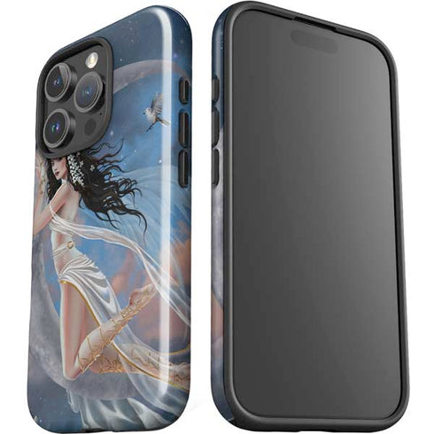 Fairy on Moon with Birds by Nene Thomas iPhone 16 Pro Max Impact Case