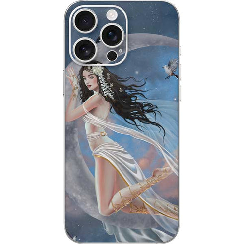 Fairy on Moon with Birds by Nene Thomas iPhone 16 Pro Max Skin