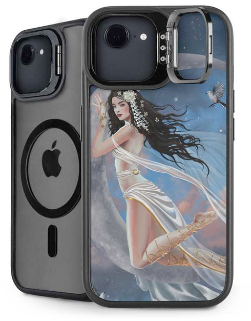 Fairy on Moon with Birds by Nene Thomas iPhone 16e Kickstand Case