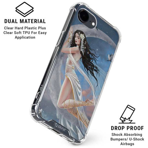 Fairy on Moon with Birds by Nene Thomas iPhone 16e Clear Case