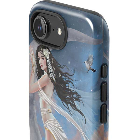 Fairy on Moon with Birds by Nene Thomas iPhone 16e Impact Case