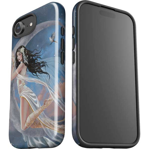 Fairy on Moon with Birds by Nene Thomas iPhone 16e Impact Case