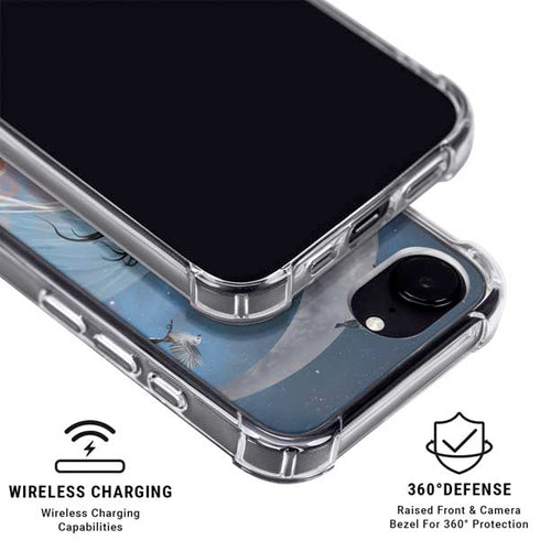 Fairy on Moon with Birds by Nene Thomas iPhone 16e MagSafe Case