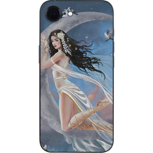 Fairy on Moon with Birds by Nene Thomas iPhone 16e Skin