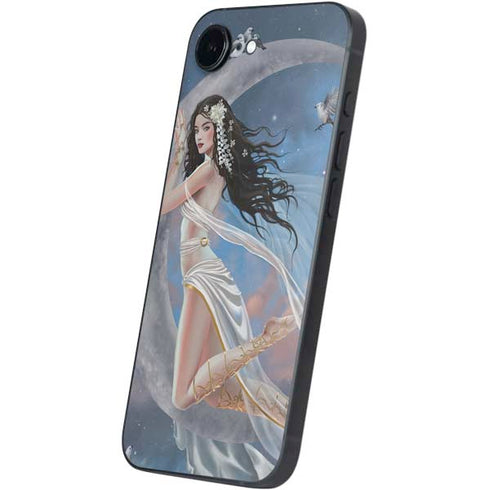 Fairy on Moon with Birds by Nene Thomas iPhone 16e Skin